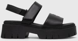 Hugo sandale de piele KrisSandal femei, culoarea negru, cu platforma, 50513525 PPYH-OBD06N_99X