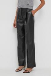 Calvin Klein pantaloni femei, culoarea negru, lat, high waist K20K206313 PPYH-SPD02Z_99X