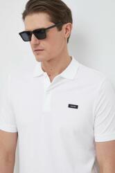 Calvin Klein tricou polo bărbați, culoarea alb, uni K10K111196 PPYX-POM01C_00X