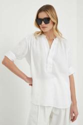 Ralph Lauren bluză din in culoarea alb, uni 211925088 PPYH-KDD02D_00X