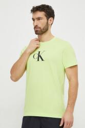 Calvin Klein tricou din bumbac bărbați, culoarea verde, cu imprimeu KM0KM00971 PPYH-TSM18H_77X