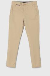 Tommy Hilfiger pantaloni copii culoarea bej, neted PPYH-SPB01Y_12X