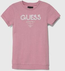 Guess rochie din bumbac pentru copii culoarea roz, mini, drept PPYH-SUG02P_03X