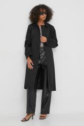 Calvin Klein trench femei, culoarea negru, de tranziție, cu două rânduri nasturi K20K206320 PPYH-KPD00K_99X