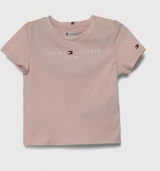 Tommy Hilfiger tricou de bumbac pentru copii culoarea roz PPYH-TSG050_03X