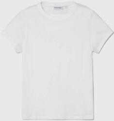 Calvin Klein tricou din bumbac femei, culoarea alb K20K206794 PPYH-TSD02K_00X