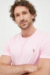 Ralph Lauren tricou din bumbac culoarea roz, uni 710741000000 9BYY-TSM0HU_30X