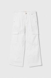 GUESS pantaloni copii culoarea alb, neted PPYH-SPG00B_00X