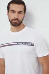 Tommy Hilfiger tricou din bumbac bărbați, culoarea alb, cu imprimeu MW0MW33688 PPYH-TSM03P_00X