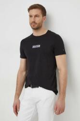 Tommy Hilfiger tricou din bumbac bărbați, culoarea negru, cu imprimeu MW0MW34387 PPYH-TSM1E5_99X