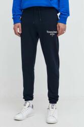 Tommy Jeans pantaloni de trening din bumbac culoarea bleumarin, cu imprimeu DM0DM18935 PPYH-SPM0K7_59X