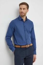 Calvin Klein cămașă bărbați, culoarea bleumarin, cu guler clasic, slim K10K112592 PPYH-KDM0DR_59X