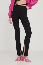 Hugo pantaloni femei, culoarea negru, drept, high waist 50508709 PPYH-LGD00M_99X