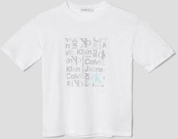 Calvin Klein tricou de bumbac pentru copii culoarea alb, cu imprimeu PPYH-TSB0L3_00X