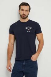 Tommy Hilfiger tricou din bumbac bărbați, culoarea bleumarin, cu imprimeu MW0MW33689 PPYH-TSM03R_59X