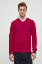 Tommy Hilfiger pulover de bumbac culoarea bordo, light MW0MW32022 PPYH-SWM01L_83X