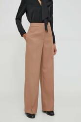 Calvin Klein pantaloni femei, culoarea bej, drept, high waist K20K206333 PPYH-SPD031_80X