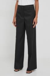 Calvin Klein pantaloni femei, culoarea negru, drept, high waist K20K206333 PPYH-SPD031_99X