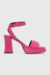 Hugo sandale de piele Vicky culoarea roz, 50513175 PPYH-OBD06F_42X