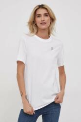 Calvin Klein Jeans tricou din bumbac femei, culoarea alb PPYH-TSD04R_00X