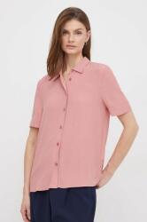 Tommy Hilfiger cămașă femei, culoarea roz, cu guler clasic, regular WW0WW41831 PPYH-KDD06P_30X