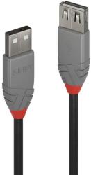 Lindy 36705 USB kábel 5 M USB 2.0 USB A Fekete, Szürke (36705) (36705)