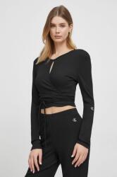 Calvin Klein longsleeve femei, culoarea negru J20J222559 PPYH-BUD01Z_99X