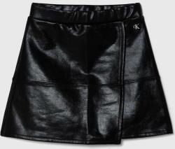 Calvin Klein fusta fete culoarea negru, mini, evazati PPYH-SDG00I_99X