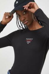 Tommy Hilfiger longsleeve femei, culoarea negru DW0DW17358 PPYH-BUD01M_99X