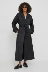 Calvin Klein trench femei, culoarea negru, de tranziție, cu două rânduri nasturi K20K206896 PPYH-KPD00N_99X
