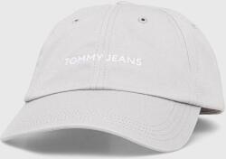 Tommy Jeans șapcă de baseball din bumbac culoarea gri, cu model AM0AM12024 PPYH-CAM01H_09X