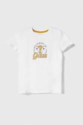 GUESS tricou de bumbac pentru copii culoarea alb, cu imprimeu PPYH-TSB013_00X