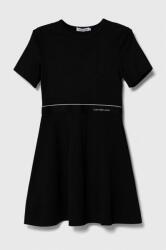 Calvin Klein Jeans rochie fete culoarea negru, mini, evazati PPYH-SUG03C_99X