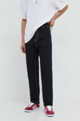 HUGO BOSS pantaloni de bumbac culoarea negru, drept PPYH-SPM003_99X