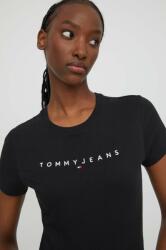 Tommy Jeans tricou din bumbac femei, culoarea negru DW0DW17361 PPYH-TSD046_99X
