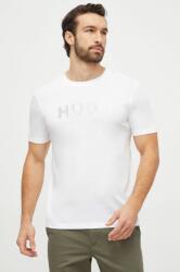 Hugo tricou din bumbac bărbați, culoarea alb, cu imprimeu 50506996 PPYH-TSM00A_00A