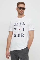 Tommy Hilfiger tricou din bumbac bărbați, culoarea alb, cu imprimeu MW0MW33690 PPYH-TSM042_00X