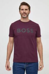 Boss Orange BOSS tricou din bumbac CASUAL bărbați, culoarea violet, cu imprimeu 50481923 9BYY-TSM0B3_49X