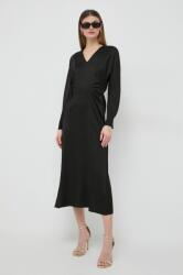 HUGO BOSS rochie culoarea negru, midi, evazați 50505634 PPYH-SUD01R_99X (50505634)