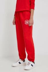 Tommy Hilfiger pantaloni de trening culoarea roșu, cu imprimeu WW0WW40601 PPYH-SPD00A_33X