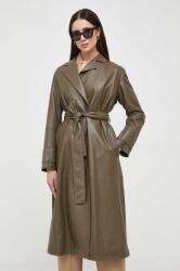 HUGO BOSS palton de piele femei, culoarea maro, de tranziție 50505512 PPYH-KUD018_88X