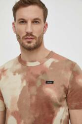 Calvin Klein tricou din bumbac bărbați, culoarea bej, cu model K10K112759 PPYH-TSM04M_80A