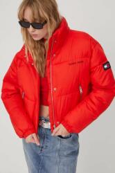 Tommy Jeans geacă femei, culoarea roșu, de iarna, oversize DW0DW17503 PPYH-KUD03F_33X