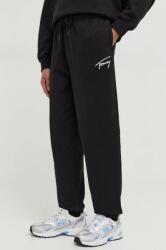 Tommy Jeans pantaloni de trening din bumbac culoarea negru, uni DM0DM18356 PPYH-SPM01Z_99X