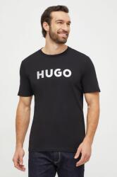 Hugo tricou din bumbac bărbați, culoarea negru, cu imprimeu 50506996 PPYH-TSM00A_99X