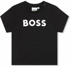 HUGO BOSS tricou de bumbac pentru copii culoarea negru, cu imprimeu PPYX-TSB0GT_99X