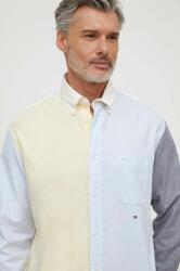 Tommy Hilfiger cămașă bărbați, culoarea galben, cu guler button-down, regular MW0MW33791 PPYH-KDM02I_11A