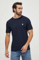 Tommy Hilfiger tricou din bumbac bărbați, culoarea bleumarin, cu imprimeu MW0MW33987 PPYH-TSM03Y_59X