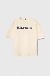 Tommy Hilfiger tricou de bumbac pentru copii culoarea bej, cu imprimeu PPYH-TSB056_01X