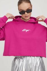 HUGO BOSS bluză femei, culoarea roz, cu glugă, imprimeu 50508292 PPYH-BLD00I_42X